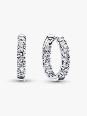 Pandora Sparkling Row Eternity Hoop Earrings